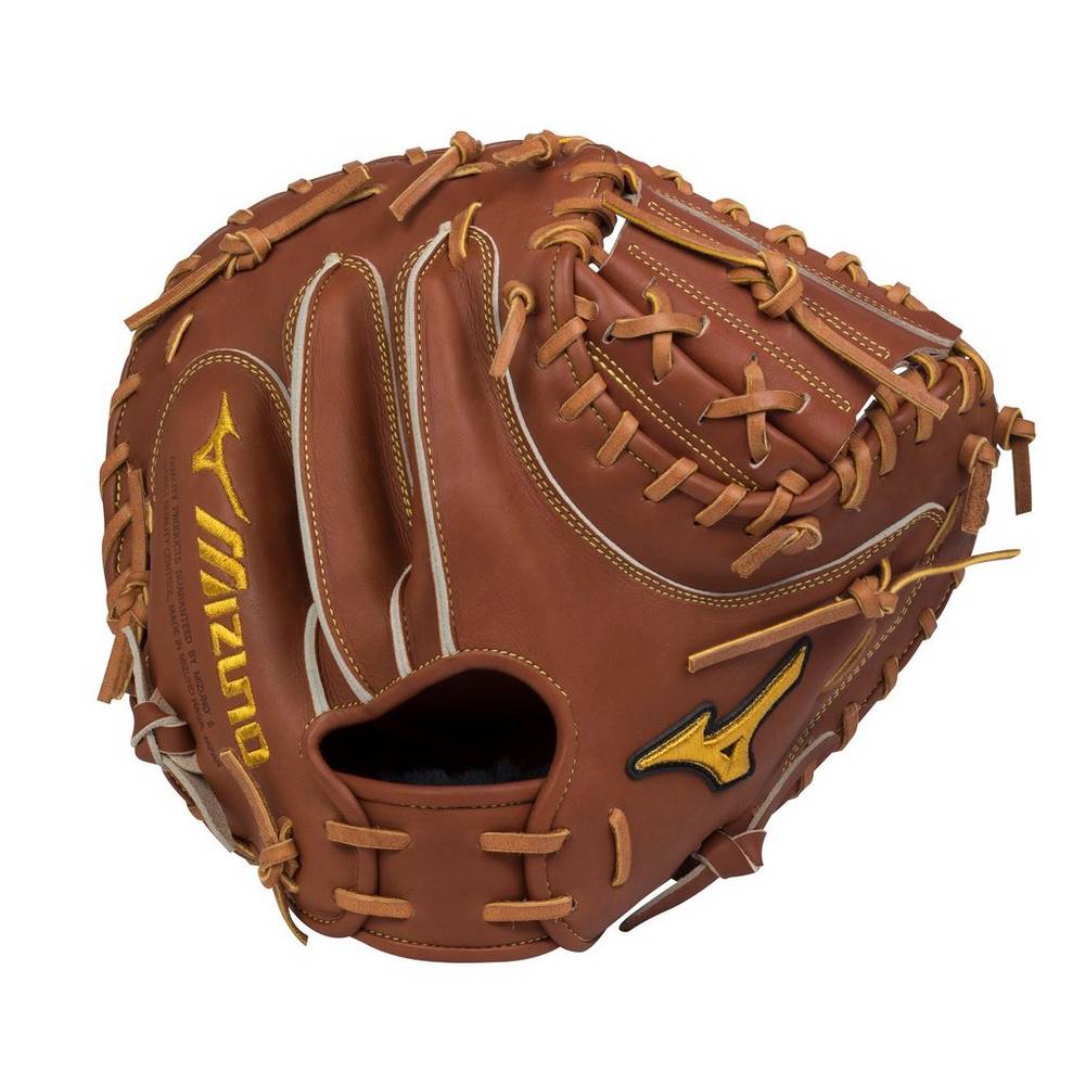 Catchers Mitt Mizuno Baseball Pro Limited Edition 33.5" - Homem - Marrom - EDTGH3628